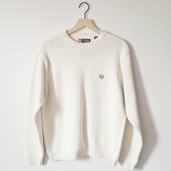 Chaps Sweater in Cream - Picture 2 of 7